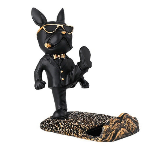 French Bulldog Mobile Phone Stand Statue